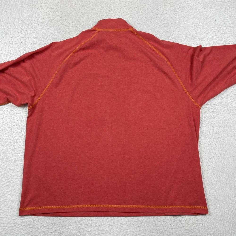 Orvis Pullover Mens XXL Red Trout Bum Quarter Zip Stretch Outdoor Gorpcore
